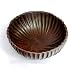 EXP Handmade Mango Wood Decorative Ridged Bowl