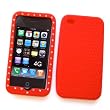 Apple iPhone 4 (NOT 4S) (AT&T) Diamond Skin Case Protector with "Diamond Texture Grip" Red
