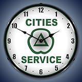 IMAGE OF Cities Services Lighted Wall Clock