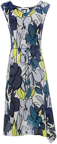 Paul by Paul Smith Ink Line Floral Silk Dress Green US4-6 / UK10