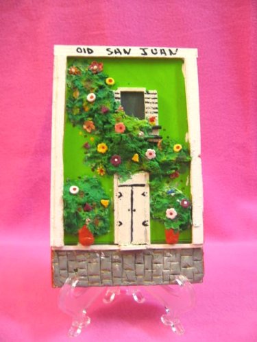 Hand Made - Painted Houses of the Old San Juan Casitas #8574