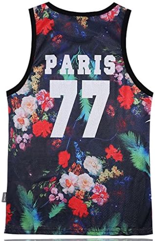 Better Vie Men's Fashion Sports Mesh Vest Shirt Rock Flowers 3D Printed XL