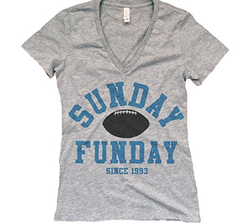 Women's Sunday Funday Carolina Football Deep V-Neck Shirt