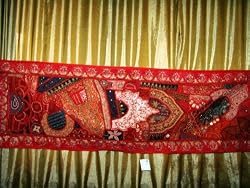 Coral red Bead Vintage India Decor Table Runners Wall Hanging Throw 70x22 Free Shipp