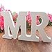 Meriton MR & MRS Wooden Letters Wedding Decoration/Present (White)