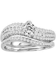 1.00CTW DIAMOND 0.40CT ROUND CENTER BRIDAL SET
