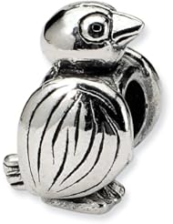 Sterling Silver Bird Charm Bead Fits Pandora Chamilia Biagi Bracelet