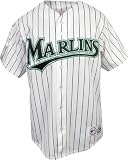 Florida Marlins Home White/Black Youth Replica Jersey
