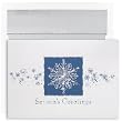Sparkling Snowflake On Shimmer Holiday Cards -