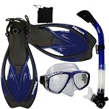 Snorkeling Scuba Dive Mask Fins Dry Snorkel Gear Set Snorkeling Scuba Dive Mask Fins Dry Snorkel Gear Set