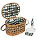 Outdoor Living : Picnic Basket in Open Weave Willow Wicker w/ Service For 4 by Whitney Design