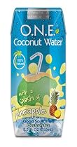 O.N.E. Coconut Water with a Splash of Pineapple, 8.5-Ounce Aseptic Containers (Pack of 12)