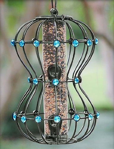2 lb Hourglass Bird Feeder Pewter