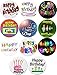 Set 11 Happy Birthday 1.25â€ Pinback Buttons Pins Party Celebrate
