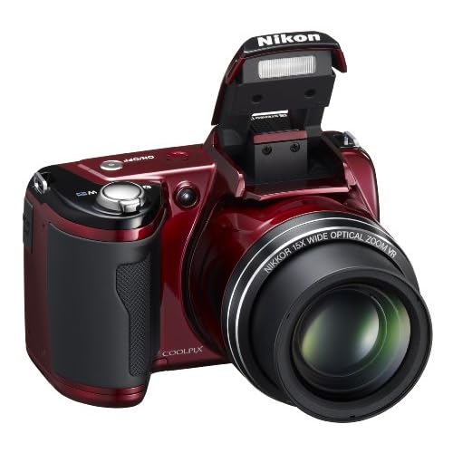Nikon Coolpix L110 12.1MP Digital Camera with 15x Wide Angle Optical Vibration Reduction (VR) Zoom and 3.0″ LCD (Red) Nikon Coolpix L110 12.1MP Digital Camera with 15x Wide Angle Optical Vibration Reduction (VR) Zoom and 3.0″ LCD (Red)