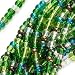 Czech Seed Beads 6/0 Ever Green Mix (One Half Hank)