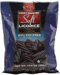 Lucky Country Licorice, Black Cherry, 10.6-Ounce Bags (Pack of 6)