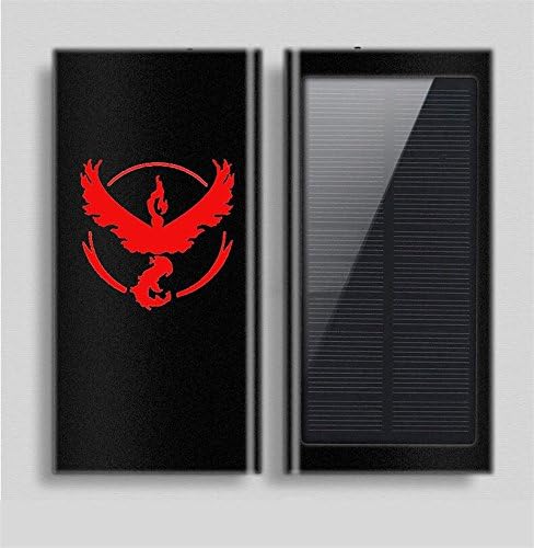 Team Valor 10000mAh Phone Portable Solar Charger Dual USB Battery Power Bank - Inspired by Pokemon Go