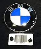 BMW TRUNK HOOD EMBLEM ROUNDEL LOGO 82 mm with 2 GROMMETS