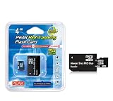 Electronics : PEAK 4GB HIGH CAPACITY FLASH CARD with Pro Duo Adapter