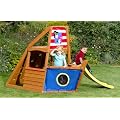 Plum� Captain Plum Wooden Climbing Frame Outdoor Play Centre with Slide