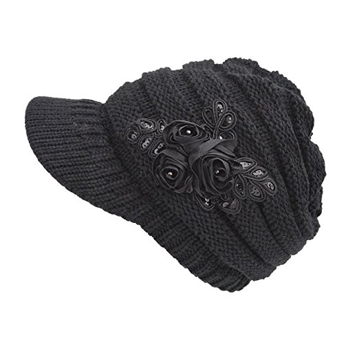 Women's Winter Beanie Knit Crochet Ski Hat Oversized Cap Hat Warm