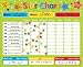 Magnetic Reward / Star / Responsibility / Behavior Chart for up to 3 Children. Rigid board 16" x 13" (40 x 32cm) with hanging loop (Designed in the UK & Top seller on Amazon UK)