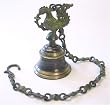 Peacock Bird Bronze Bell on Heavy Chain INDIA
