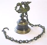 Peacock Bird Bronze Bell on Heavy Chain INDIA
