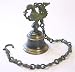 Peacock Bird Bronze Bell on Heavy Chain INDIA