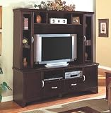 Contemporary Cappuccino Finish Plasma TV Entertainment Center