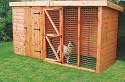 Garden Dog Kennel + Run.  4ft Kennel, 6ft Run