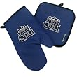 ODU Logo Mitt Potholder Set Old Dominion University for Kitchen Tailgating or Barbecue Pot Holder College NCAA Licensed Kitchen Tailgating Accessories make Great Unique GIFT IDEAS for HIM or HER, College Students Fans Men Ladies Woman Women