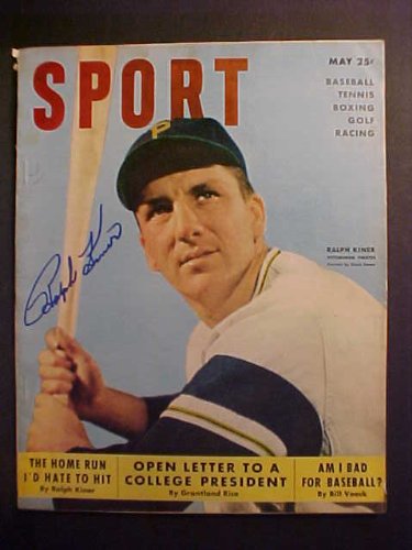 Ralph Kiner Pittsburgh Pirates Autographed May 1950 Sport Magazine