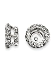 14K White Gold Diamond Earrings Jacket. Carat Wt- 0.63ct. Metal Wt- 2g