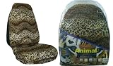 Leopard Gold Black Tan New Seat Covers. Universal seatcovers will fit most bucket seats in Acura, Chevrolet, Chrysler, Dodge, Ford, Geo, GMC, Honda, Isuzu, Jeep, Mazda, Mercury,Nissan, Pontiac, Suzuki, Saturn, Toyota, Volkswagen Vehicles