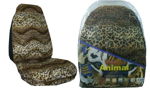 Leopard Gold Black Tan New Seat Covers. Universal seatcovers will fit most bucket seats in Acura, Chevrolet, Chrysler, Dodge, Ford, Geo, GMC, Honda, Isuzu, Jeep, Mazda, Mercury,Nissan, Pontiac, Suzuki, Saturn, Toyota, Volkswagen Vehicles