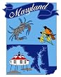 Maryland Applique Regular Size Applique Flag