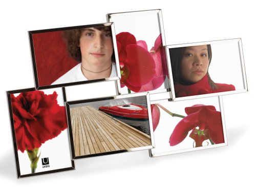 Umbra Flo, Multi Opening Frame, 6 Photos, Chrome
