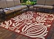 Patio Indoor Outdoor All Polypropylene CY2961 Red 9' x 12' 6 Rug