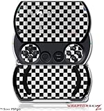 PSPgo Skin and Screen Protector Kit - Checkered Canvas Black and White fits ....