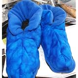 Herbal Heating Pack Blue Slippers Size Large with Heating Pack
