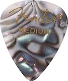 Fender 351 Premium Celluloid Guitar Picks, 12 Pack, Abalone, Medium