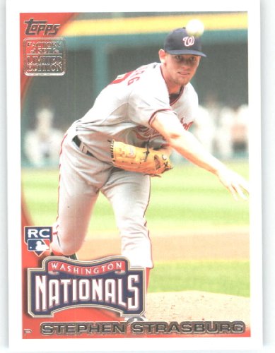 2010 Topps LIMITED EDITION HTA Holiday Factory Set Rookie Variation Baseball Card # RC7 Stephen Strasburg (Washington Nationals) MLB Trading Card in a Protective Screwdown Case