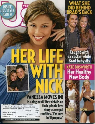 Us Weekly Magazine May 14, 2007 Vanessa Mannillo & Nick Lachey, Kate Bosworth, Angelina Jolie