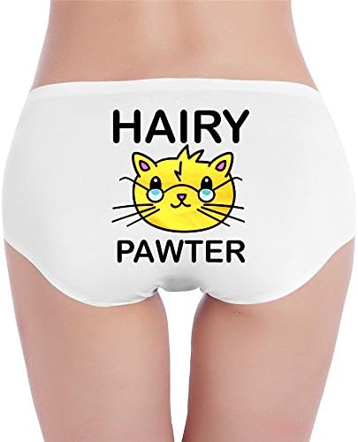 Womens,Low-Waist Cat Lovers Movie Parody Kitty Sexy Thong Panties White