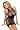Honeycomb Fishnet Lace Halter Dress (Black, One Size)