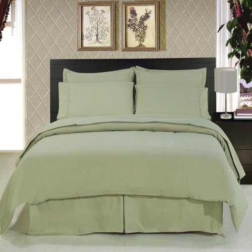 King/Cal King Brushed Microfiber Duvet Cover Sets (Sage Green)