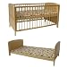 Kidsmax 2 in 1 Kinderbett umbaubar zum  Jugendbett 140x70 klar lackiert