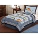 Dino Dave Blue Full / Queen Quilt with 2 Shams